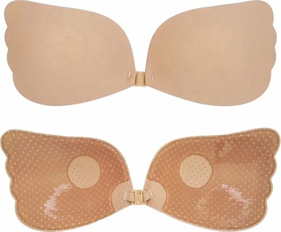 KELERINO. Strapless Plak BH - Vleugels Met Clipsluiting - Push Up - Cup B / Beige 5 KELERINO. Strapless Plak BH - Vleugels Met Clipsluiting - Push Up - Cup B / Beige - Afbeelding 5