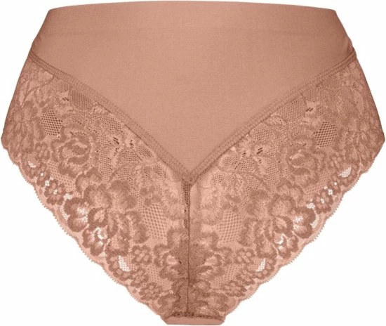 Ten Cate Secrets Lace Women Nuturals High Waist Brazilian (1-pack) - Dames Slip Hoge Taille - Pink Nut - Maat: XL 2 Ten Cate Secrets Lace Women Nuturals High Waist Brazilian (1-pack) - Dames Slip Hoge Taille - Pink Nut - Maat: XL - Afbeelding 2