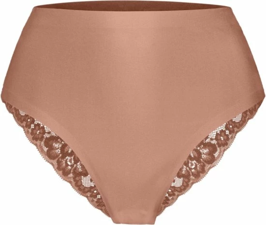 Ten Cate Secrets Lace Women Nuturals High Waist Brazilian (1-pack) - Dames Slip Hoge Taille - Pink Nut - Maat: XL 1 Ten Cate Secrets Lace Women Nuturals High Waist Brazilian (1-pack) - Dames Slip Hoge Taille - Pink Nut - Maat: XL