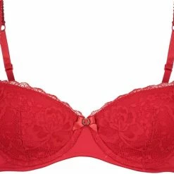 Hunkemöller Dames Lingerie Voorgevormde Beugel Bh Maya - Rood - Maat C80