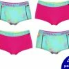 4-Pack O'Neill Dames Blended Shorts Ondergoed 800762 - Roze / Blauw - Maat M