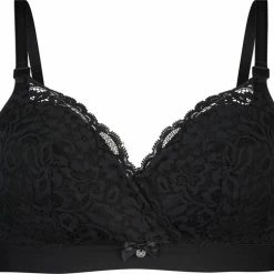 Hunkemöller Dames Lingerie Voorgevormde Voedingsbh Rose - Zwart - Maat E75 -Lingerie-Dames-Badmode Winkel 550x486