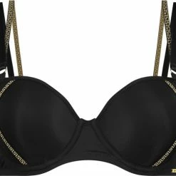 SAPPH - Mistress Voorgevormde BH Zwart - Maat 85B - Goud Zwart - Met Beugel - Dames