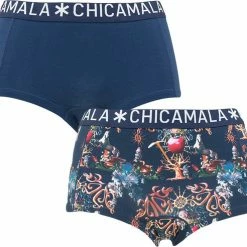 Chicamala Dames 2P Boxershorts Snowwhite Multi - L