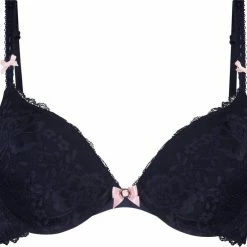 Hunkemöller Dames Lingerie Voorgevormde Push-up Beugel Bh Maya - Blauw - Maat D80