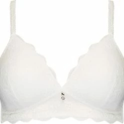 Naturana Padded Lace Soft BH Maat 90A Zonder Beugels Wit