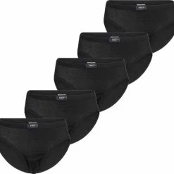 Racky Dames 5-pack Heup Slips (Highleg Mini) - M - Zwart