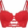 Hunkemöller Dames Lingerie Voorgevormde Longline Beugel Bh Oceana - Rood - Maat F70