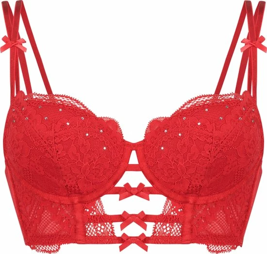 Hunkemöller Dames Lingerie Voorgevormde Longline Beugel Bh Oceana - Rood - Maat F70 1 Hunkemöller Dames Lingerie Voorgevormde Longline Beugel Bh Oceana - Rood - Maat F70