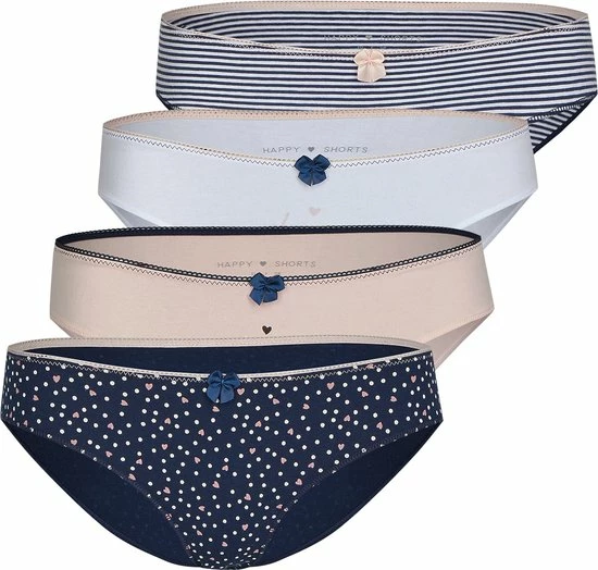 Happy Shorts Dames Slips Hartjes Print Valentijn 4-Pack D688 - Maat 38 2 Happy Shorts Dames Slips Hartjes Print Valentijn 4-Pack D688 - Maat 38 - Afbeelding 2
