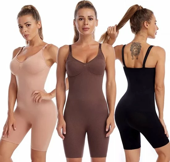 Wow Peach - Full Bodysuit Plas Gat- Seamless - Shapewear - Shaper - Corrigende Ondergoed - Butt & Chest Lift - Nude - Maat: X-Large 2 Wow Peach - Full Bodysuit Plas Gat- Seamless - Shapewear - Shaper - Corrigende Ondergoed - Butt & Chest Lift - Nude - Maat: X-Large - Afbeelding 2