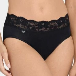 Sloggi Romance Dames Midi Slip Met Kant - Zwart - Maat 44 -Lingerie-Dames-Badmode Winkel 550x529 4