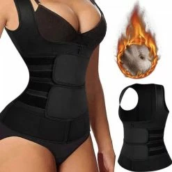 Wow Peach - Sport Body Shaper Vest - Corrigerende Top - Work Out - Afslanken - Sweat Shapewear - Verstelbaar - Zwart - Large -Lingerie-Dames-Badmode Winkel 550x530 2
