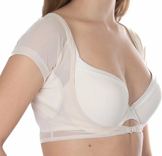 ConfidenceForAll® Dames DryDress Anti Zweet Topje Met Ingenaaide Okselpads - Maat 40 L - Ivoor 4 ConfidenceForAll® Dames DryDress Anti Zweet Topje Met Ingenaaide Okselpads - Maat 40 L - Ivoor - Afbeelding 4