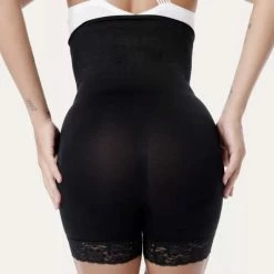 Wow Peach - Lace Shapewear - Seamless - Billen Buik Been - Afslank - Corrigerend Ondergoed - High Waist - Zwart XS/S -Lingerie-Dames-Badmode Winkel 550x534 1