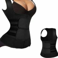 Wow Peach - Sport Body Shaper Vest - Corrigerende Top - Work Out - Afslanken - Sweat Shapewear - Verstelbaar - Zwart - Large -Lingerie-Dames-Badmode Winkel 550x536 3