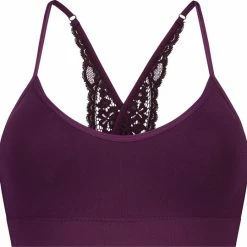 Hunkemöller Dames Lingerie Naadloze Bralette Rose - Paars - Maat S