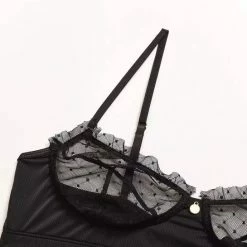 Merkloos Bagno Linda Kanten Lingerieset | Ondergoed | Beha Slipje Set | G-string | Zwart - Large -Lingerie-Dames-Badmode Winkel 550x545 2