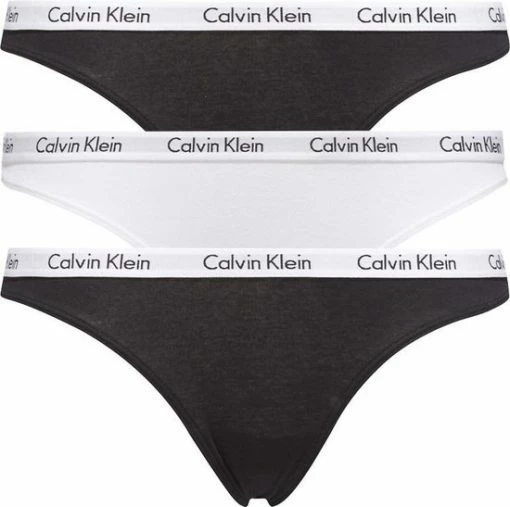 Calvin Klein 3-pack String Dames - Zwart, Wit - Maat L -Lingerie-Dames-Badmode Winkel 550x547 11