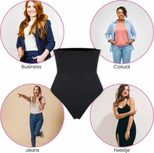 Myshapez Elegance - Corrigerende String - Waist Shaper - Corrigerende Slip Buik - Shapewear Dames - Beige - XL/XXL -Lingerie-Dames-Badmode Winkel 550x547 5