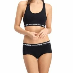 PUMA - Onderbroek Dames Iconic Mini Short - 2 Pack - Zwart - Maat: L -Lingerie-Dames-Badmode Winkel 550x550 132