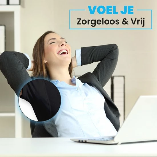 Anti Zweet Shirt - V-Hals – Krexs - Ingenaaide Okselpads – Anti Transpirant – Ondershirt - Zwart - Dames 3 Anti Zweet Shirt - V-Hals – Krexs - Ingenaaide Okselpads – Anti Transpirant – Ondershirt - Zwart - Dames - Afbeelding 3