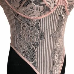 Merkloos Lace Body Roze | M | Lingerie Bodysuit Kant -Lingerie-Dames-Badmode Winkel 550x550 188