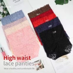 Merkloos 3 In 1 Dames Naadloze Kanten Hipster | Hoge Taille Slips | Butt Lifter | Zwart - Maat S - 3 Stuks -Lingerie-Dames-Badmode Winkel 550x550 282