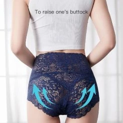 Merkloos 3 In 1 Dames Naadloze Kanten Hipster | Hoge Taille Slips | Butt Lifter | Zwart - Maat S - 3 Stuks -Lingerie-Dames-Badmode Winkel 550x550 285