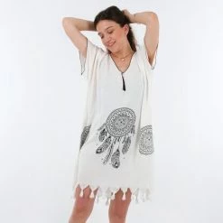 Merkloos Tavas Strandtuniek Mandala One Size Strandponcho Overtop Volwassene Strandmode Beach-dress Sarong Pareo Dress Strandjurk -Lingerie-Dames-Badmode Winkel 550x550 318