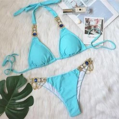 Merkloos Zomer Uitverkoop - Trendy Bikini - Juwelen Bikini's - Bikini - Strandmode - Hippe BikiniZ -Lingerie-Dames-Badmode Winkel 550x550 345