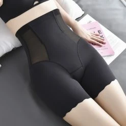 Merkloos Shapewear En Anti Schuurbroekje In één – Corrigerend Ondergoed Met Lange Pijpen – Maat XL – Zwart