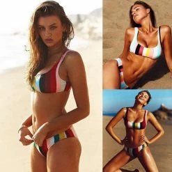 Merkloos Bikini Dames -Bikini Sets - Gestreept Bikini - Bikini Zomer 2022 - Maat XS -Lingerie-Dames-Badmode Winkel 550x550 64