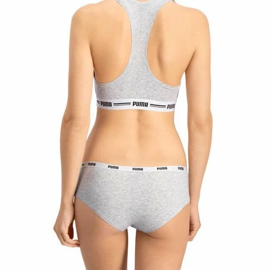 PUMA Dames Hipster 3-pack - Wit/Grijs/Zwart - Maat M 2 PUMA Dames Hipster 3-pack - Wit/Grijs/Zwart - Maat M - Afbeelding 2