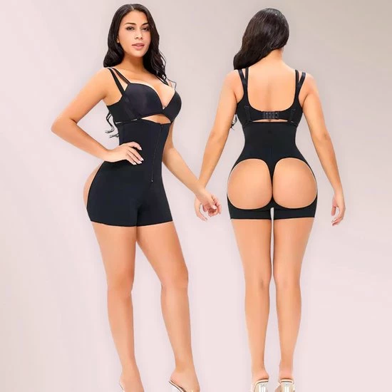 Wow Peach - High Waist Tummy Control Butt Lift String Short - Body Shaper - Waist Support - Corrigerend Ondergoed - Afslank - High Waist - Buttlift - Zwart - Medium 3 Wow Peach - High Waist Tummy Control Butt Lift String Short - Body Shaper - Waist Support - Corrigerend Ondergoed - Afslank - High Waist - Buttlift - Zwart - Medium - Afbeelding 3