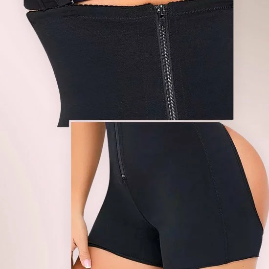 Wow Peach - High Waist Tummy Control Butt Lift String Short - Body Shaper - Waist Support - Corrigerend Ondergoed - Afslank - High Waist - Buttlift - Zwart - Medium 5 Wow Peach - High Waist Tummy Control Butt Lift String Short - Body Shaper - Waist Support - Corrigerend Ondergoed - Afslank - High Waist - Buttlift - Zwart - Medium - Afbeelding 5