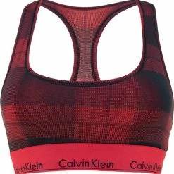 Calvin Klein Dames 2P Bralette & String Set Rood & Zwart - M -Lingerie-Dames-Badmode Winkel 550x556 3