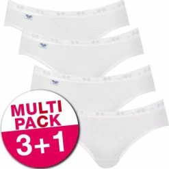 Sloggi Basic+ Dames Mini Slip - 4-pack - Wit - Maat 44 -Lingerie-Dames-Badmode Winkel 550x558 3