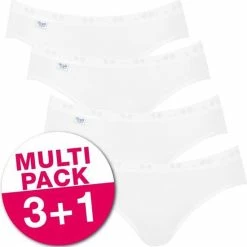 Sloggi Basic+ Dames Mini Slip - 4-pack - Wit - Maat 44 -Lingerie-Dames-Badmode Winkel 550x558 4