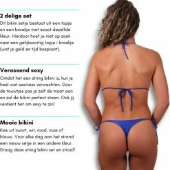 DERRINS STRING BIKINI Blauw - Bikini Dames - Bikini Set - Sexy Bikini - Bikini Vrouwen - High Waist Bikini -Lingerie-Dames-Badmode Winkel 550x564