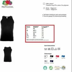 5 Pack Fruit Of The Loom Valueweight Sportshirt-Onderhemd Zwart Maat M -Lingerie-Dames-Badmode Winkel 550x570 3