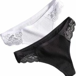 Merkloos Katoenen Dames String Met Sexy En Delicate Kant Op De Taille - Black & White Thong - Sexy Lingerie - Hoge Kwaliteit Katoenen Slip - Dames Ondergoed - Maat S 15 Merkloos Katoenen Dames String Met Sexy En Delicate Kant Op De Taille - Black & White Thong - Sexy Lingerie - Hoge Kwaliteit Katoenen Slip - Dames Ondergoed - Maat S -Lingerie-Dames-Badmode Winkel 550x580 2
