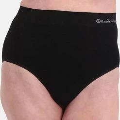 Bamboo Basics Seamless Extra High Briefs Amy (2-pack) - Zwart XL -Lingerie-Dames-Badmode Winkel 550x582 1