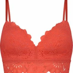 Hunkemöller Dames Lingerie Voorgevormde Longline Bh Zonder Beugel Shiloh - Rood - Maat C85