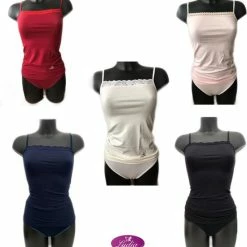 Merkloos Lydia Dames Spaghetti Hemdje Met Kant Zwart Maat S -Lingerie-Dames-Badmode Winkel 550x590 4