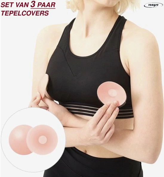 Ronyse Tepelcovers - Set Van 3 Paar - Nipple Covers - Siliconen Tepelbedekkers - Tepelpads - Herbruikbaar - Tepelplakkers - Tepelstickers - Ronde Boob Tape Voor Tepels 2 Ronyse Tepelcovers - Set Van 3 Paar - Nipple Covers - Siliconen Tepelbedekkers - Tepelpads - Herbruikbaar - Tepelplakkers - Tepelstickers - Ronde Boob Tape Voor Tepels - Afbeelding 2