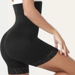 Wow Peach - Lace Shapewear - Seamless - Billen Buik Been - Afslank - Corrigerend Ondergoed - High Waist - Zwart XS/S -Lingerie-Dames-Badmode Winkel 550x611 18