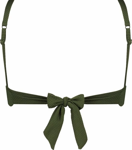 Hunkemöller Dames Badmode Triangle Bikinitop Scallop - Groen - Maat M 2 Hunkemöller Dames Badmode Triangle Bikinitop Scallop - Groen - Maat M - Afbeelding 2