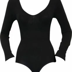 MAGIC Bodyfashion Longsleeve Bodysuit Bamboo Bamboo Black Vrouwen - Maat L -Lingerie-Dames-Badmode Winkel 550x626 1