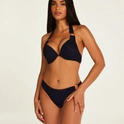 Hunkemöller Dames Badmode Voorgevormde Push-up Beugel Bikinitop Maldives - Blauw - Maat D80 -Lingerie-Dames-Badmode Winkel 550x649 3